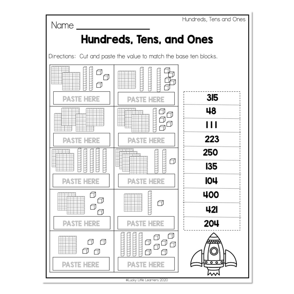 Place Value Worksheet Hundreds Tens Ones Practice