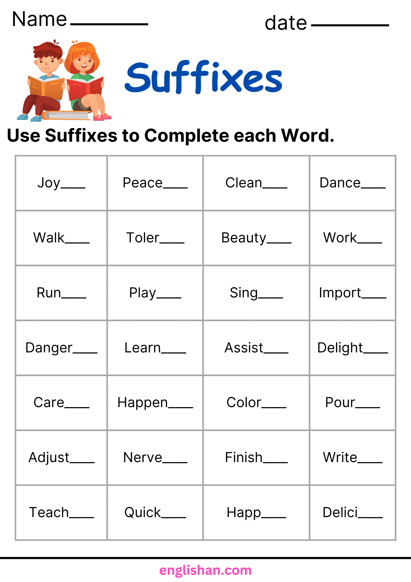 Prefix And Suffix Worksheets And Exercises Englishan