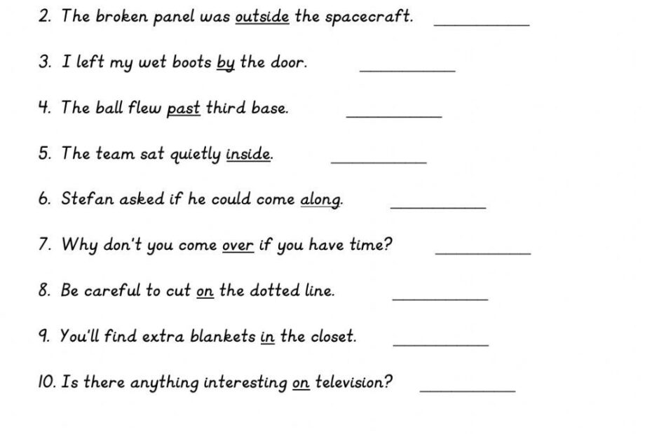 Preposition Or Adverb Worksheet Live Worksheets Worksheets Library