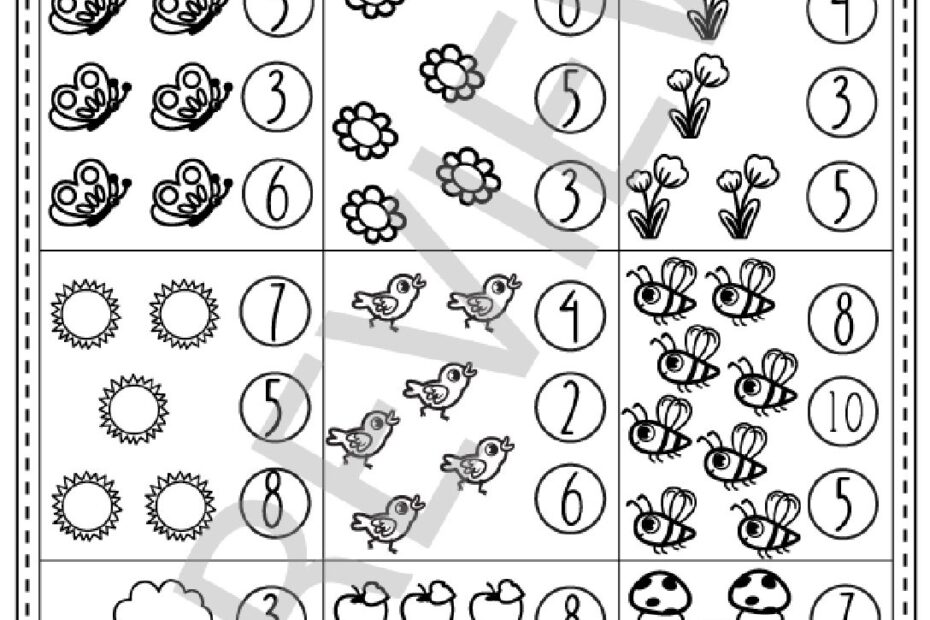 Preschool Counting Worksheets Preschool Mom Worksheets Library