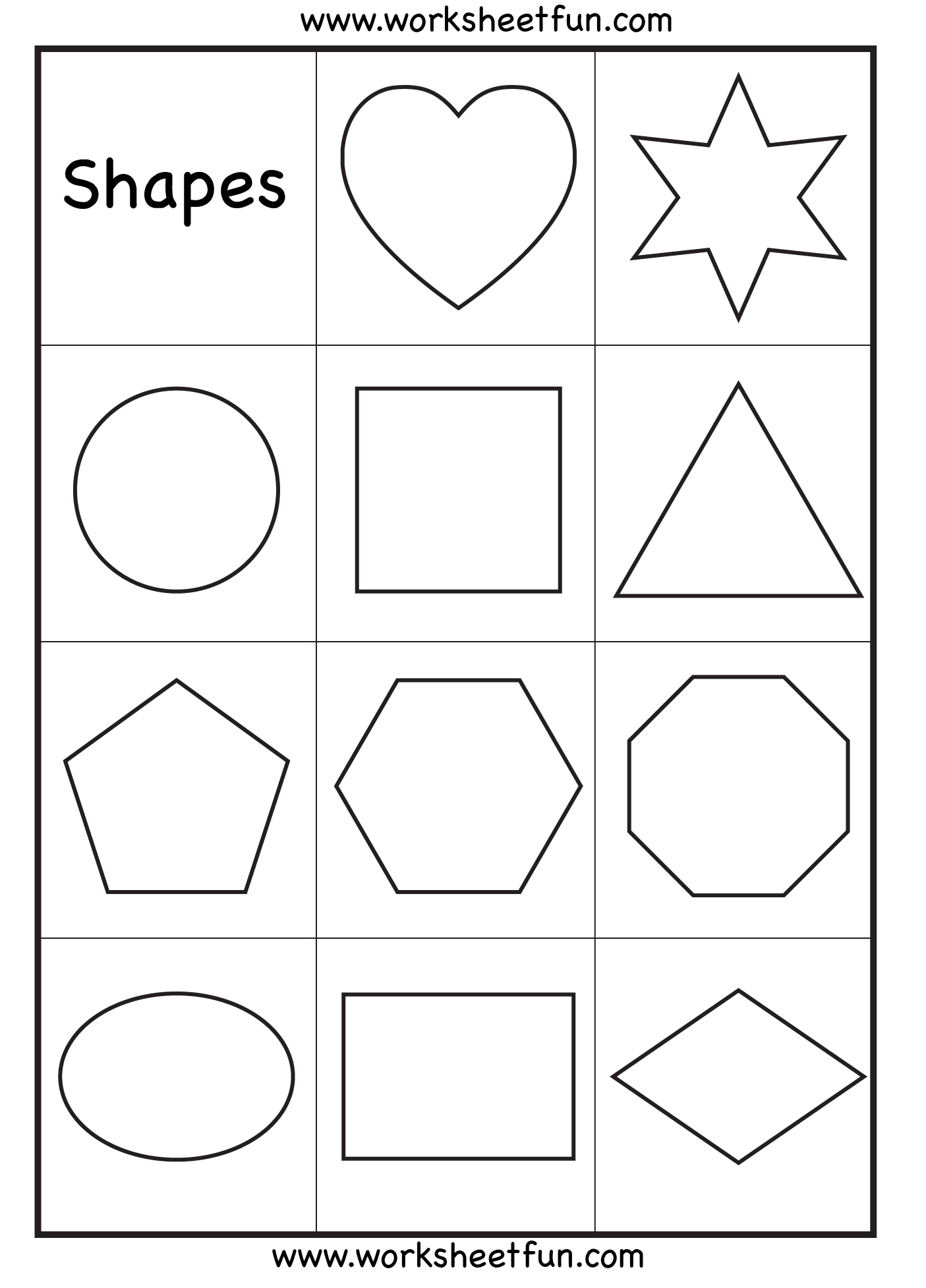 Preschool Shapes Worksheet Printable Basic Shapes Worksheets 944