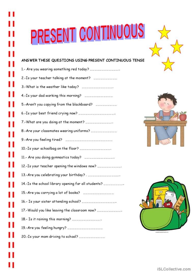 Present Continuous Tense Worksheet Outlet Website Www gbu presnenskij ru