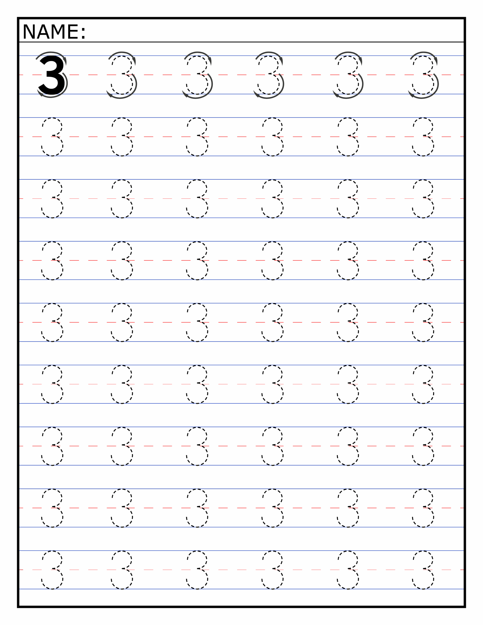 Printable 0 50 Number Tracing Worksheets Made By Teachers