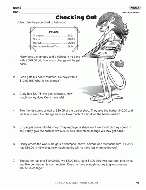 Printable 5th Grade Worksheets