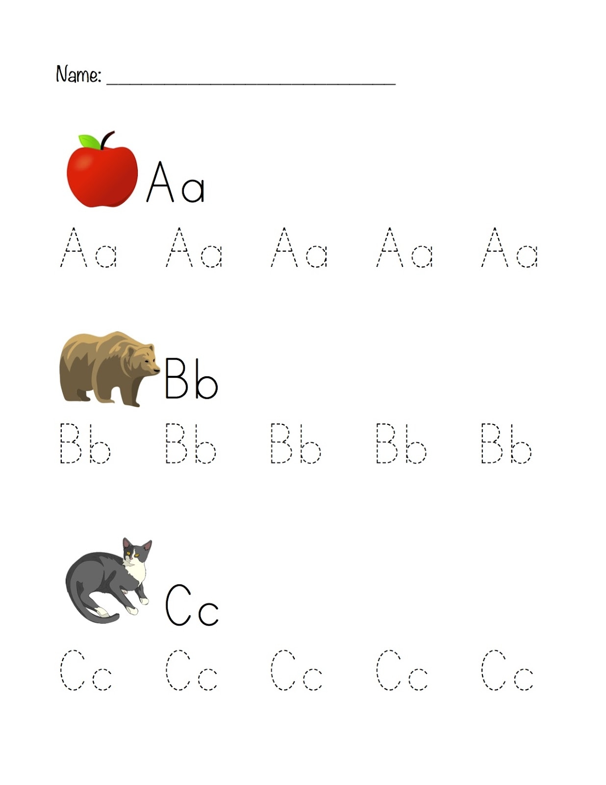 Printable Abc Traceable Worksheets