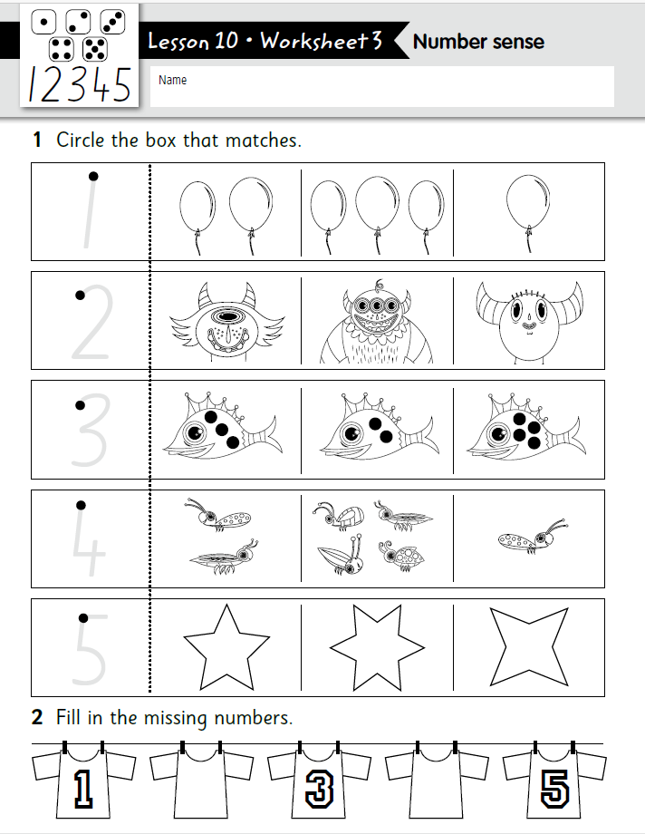 Printable And Downloadable Worksheet For Nursery Maths