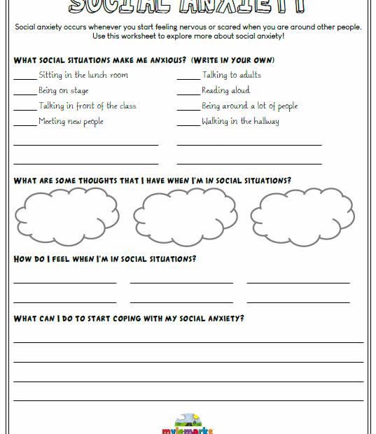 Printable Anxiety Worksheets Pdf Printable Worksheets