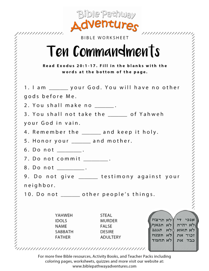 Printable Bible Worksheets For Adults Ronald Worksheets