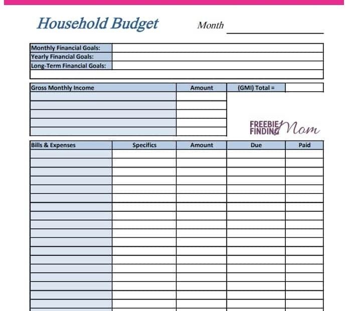 Printable Budget Worksheets Pdf Printable Worksheets