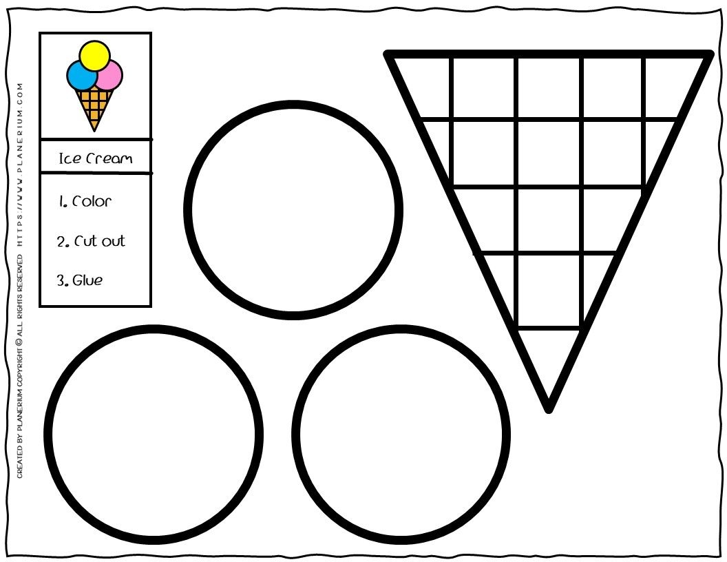 Printable Color Cut And Glue Worksheets