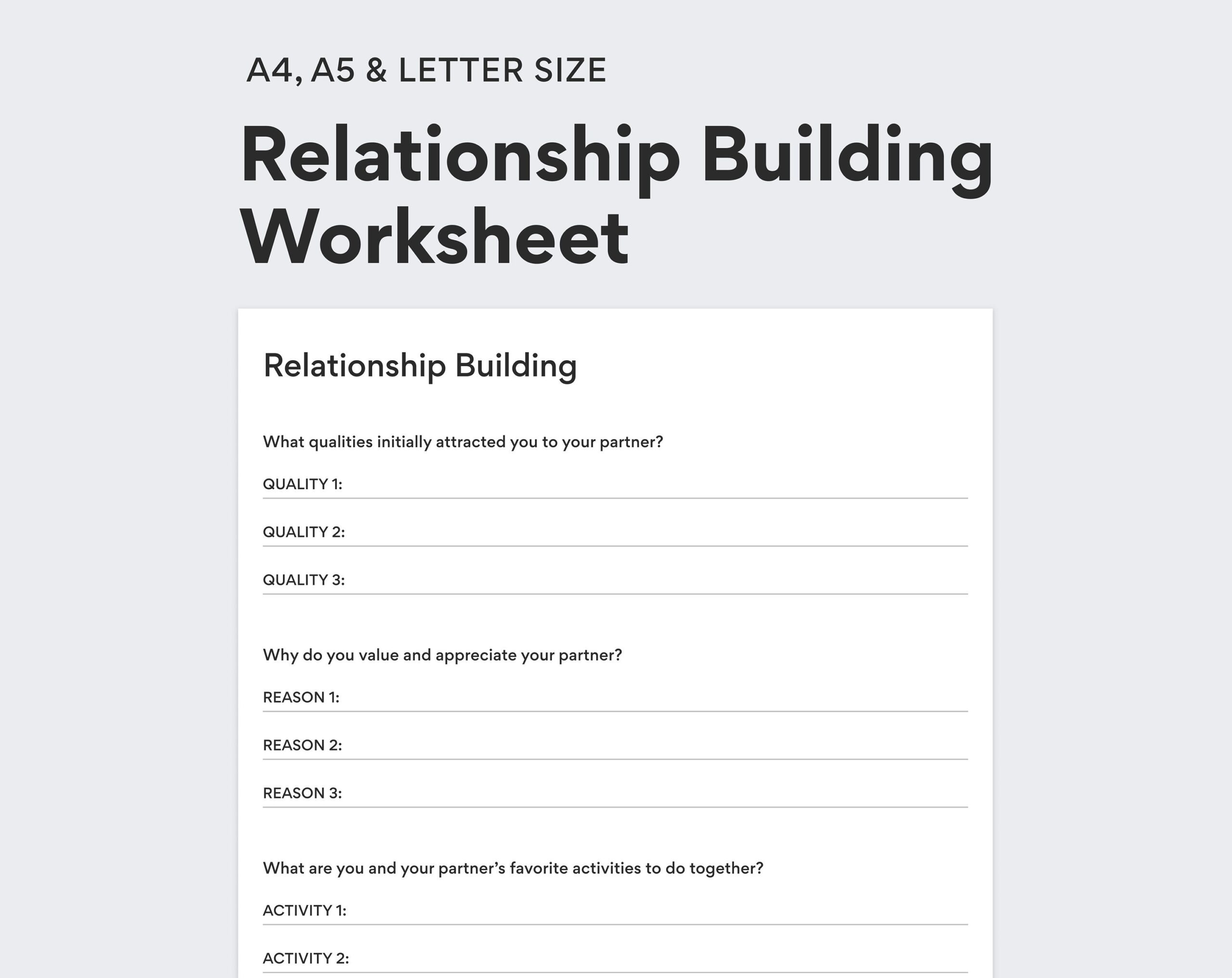 Printable Couples Communication Worksheets