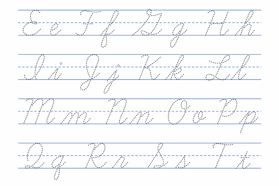 Printable Cursive Handwriting Worksheets Practice Letters DIY
