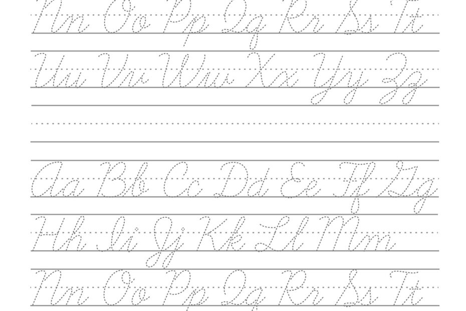 Printable Cursive Letters To Trace Letter Tracing Worksheets