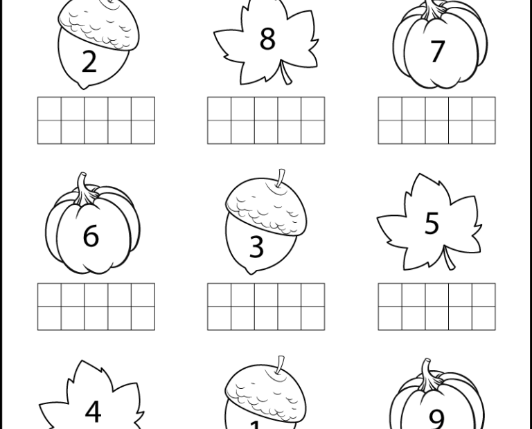 Printable Fall Worksheets For Preschool The Keeper Of The Memories