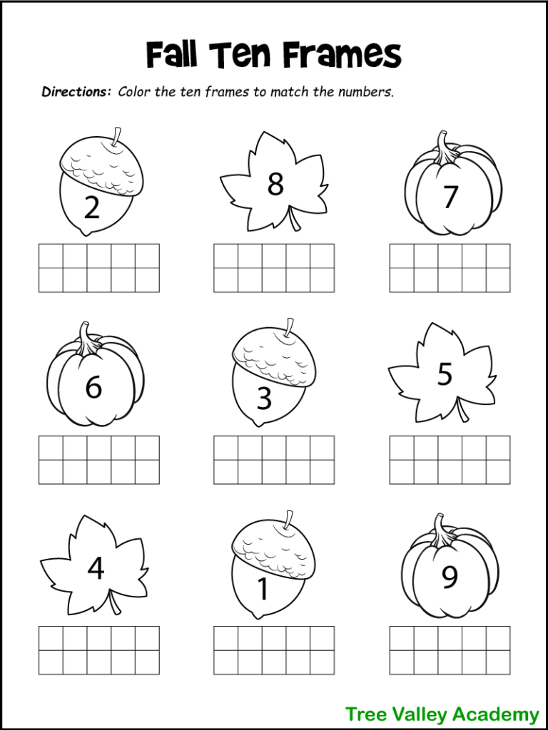 Printable Fall Worksheets For Preschool The Keeper Of The Memories 