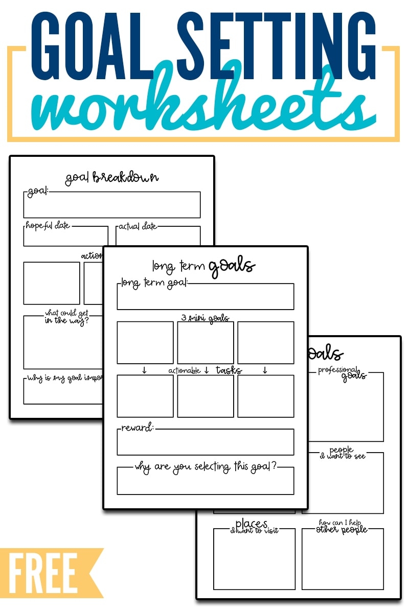 Printable Goals Worksheet Printable Goals Worksheet
