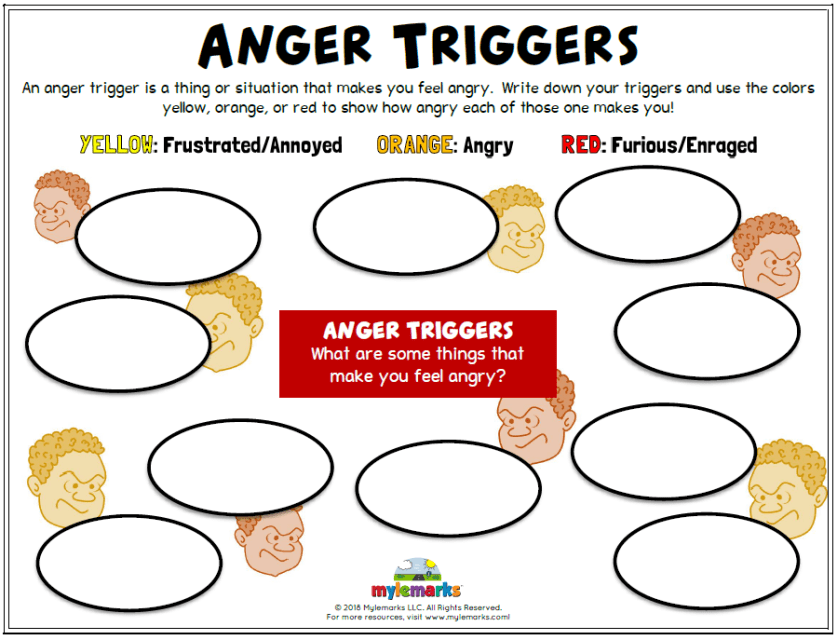 Printable Identifying Triggers Worksheets Printable Calendars AT A GLANCE