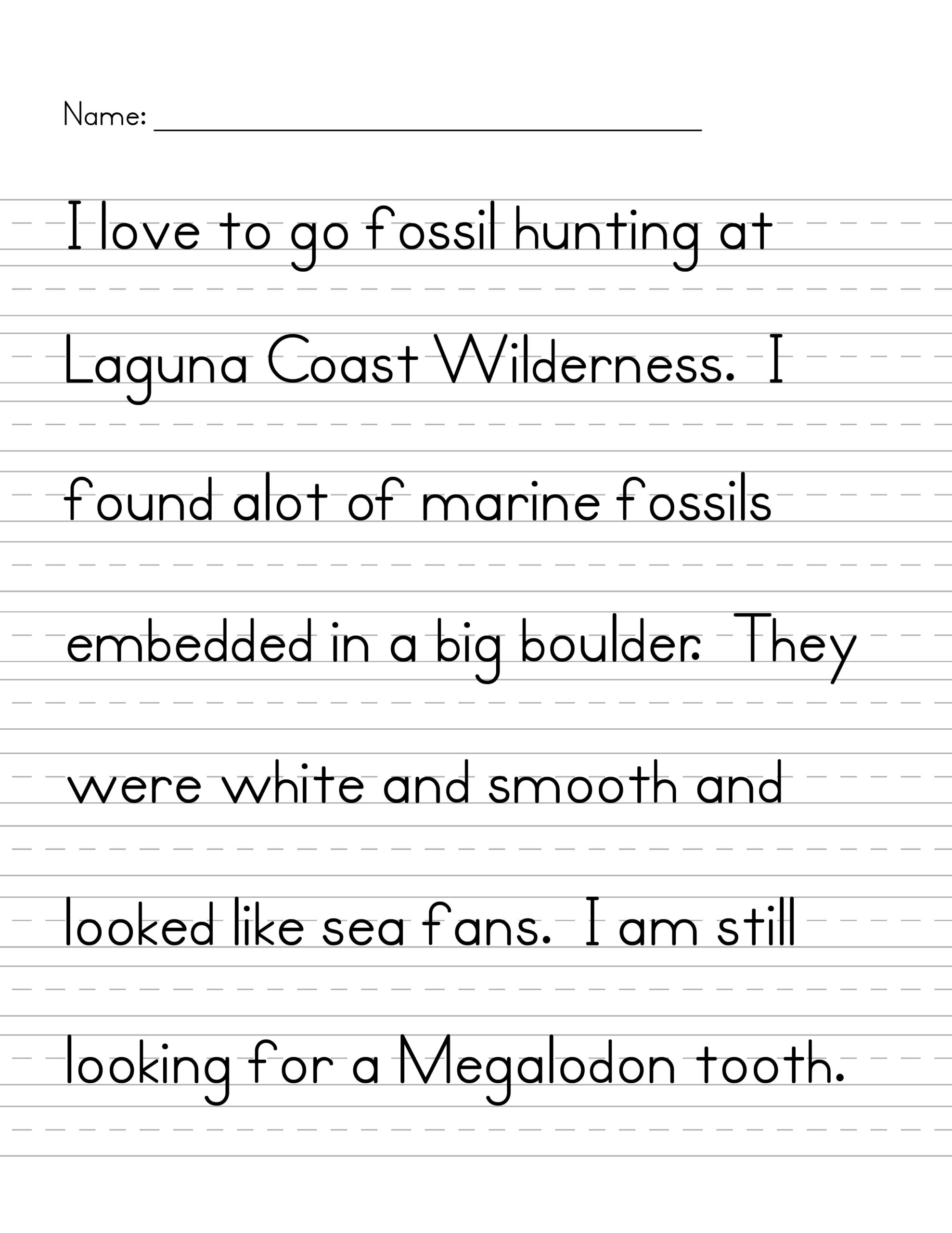 Printable Improve Handwriting Worksheet