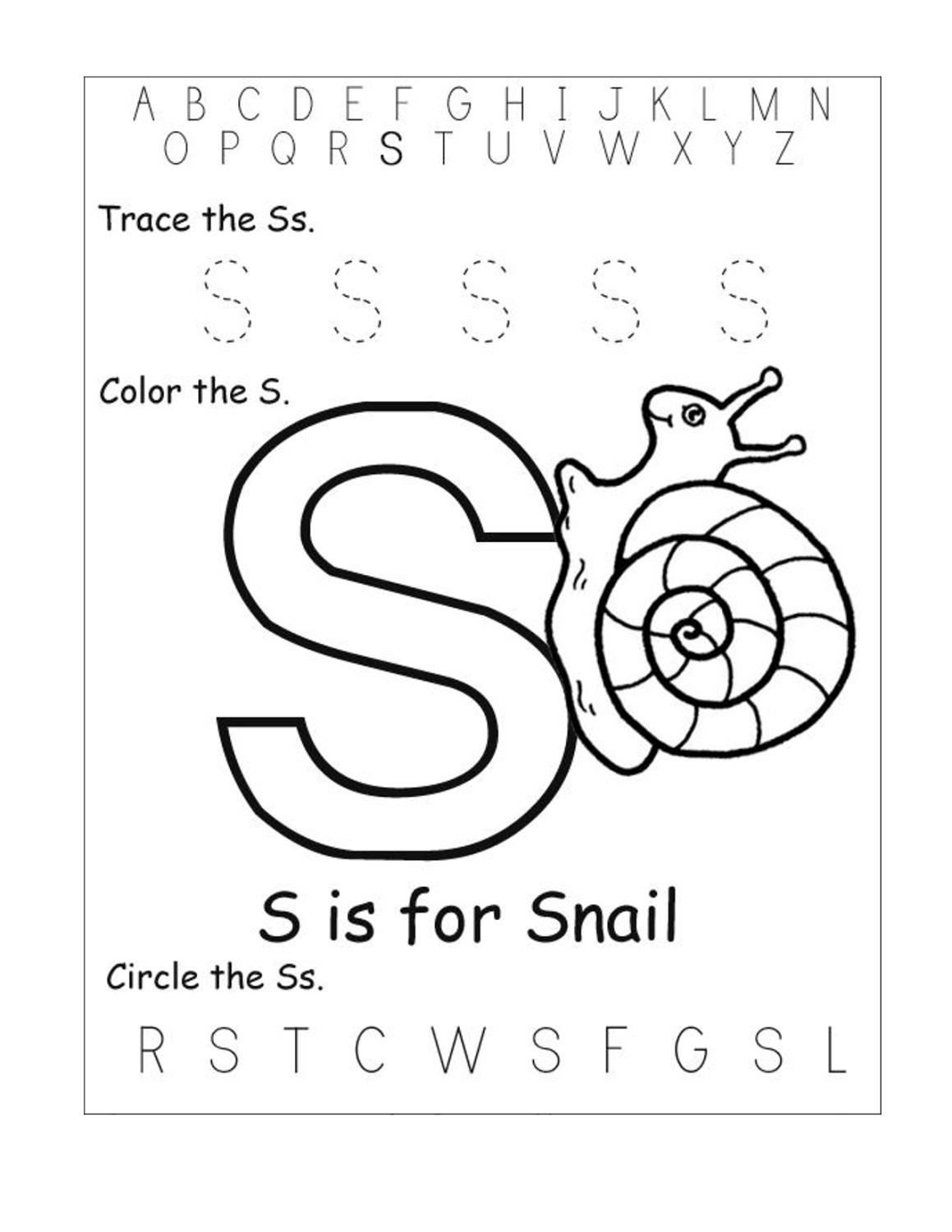Printable Letter S Worksheets Activity Shelter Printable Letter S Worksheets Activity Shelter