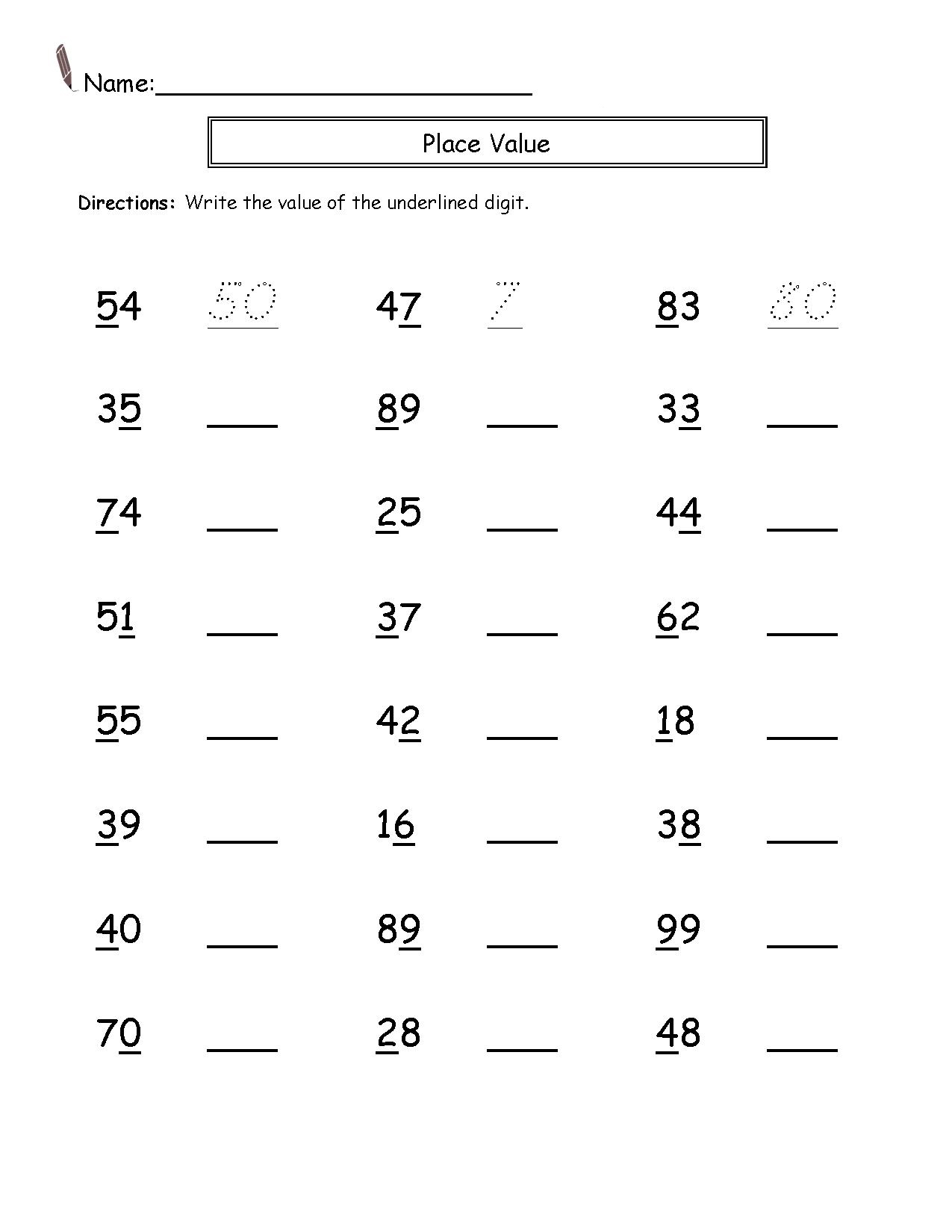 Printable Math Worksheets 2nd Grade