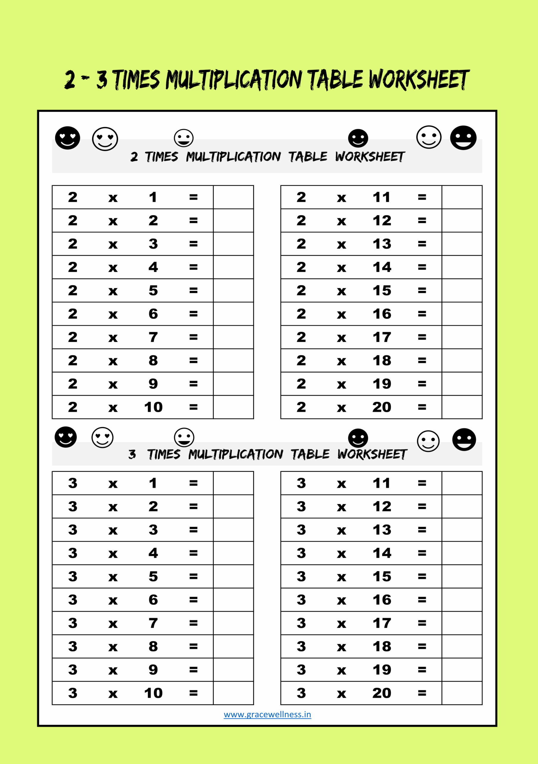 Printable Multiplication Worksheets 4 Times Table Lityown