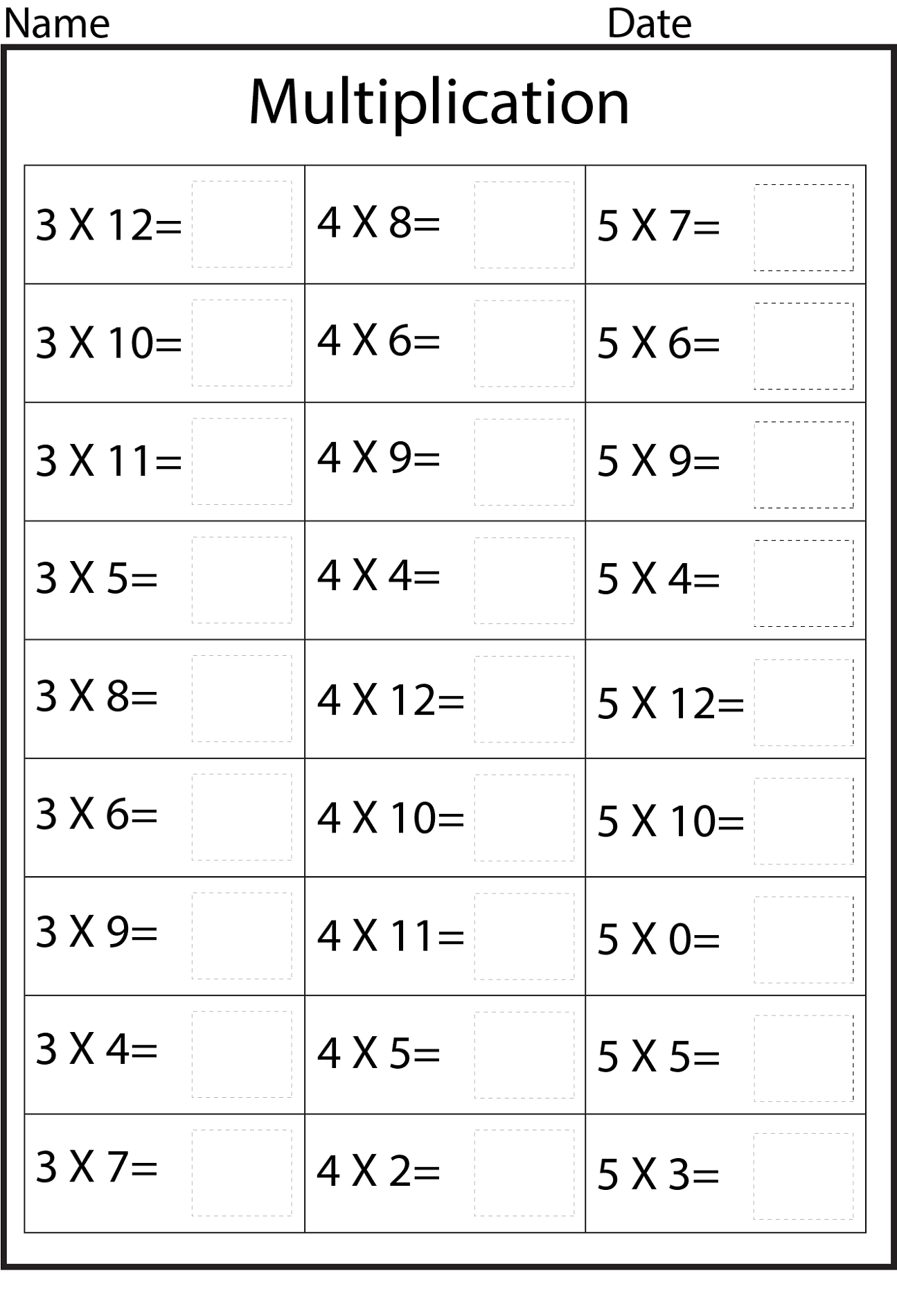 Printable Multiplication Worksheets 7 Times Table Gardenfity