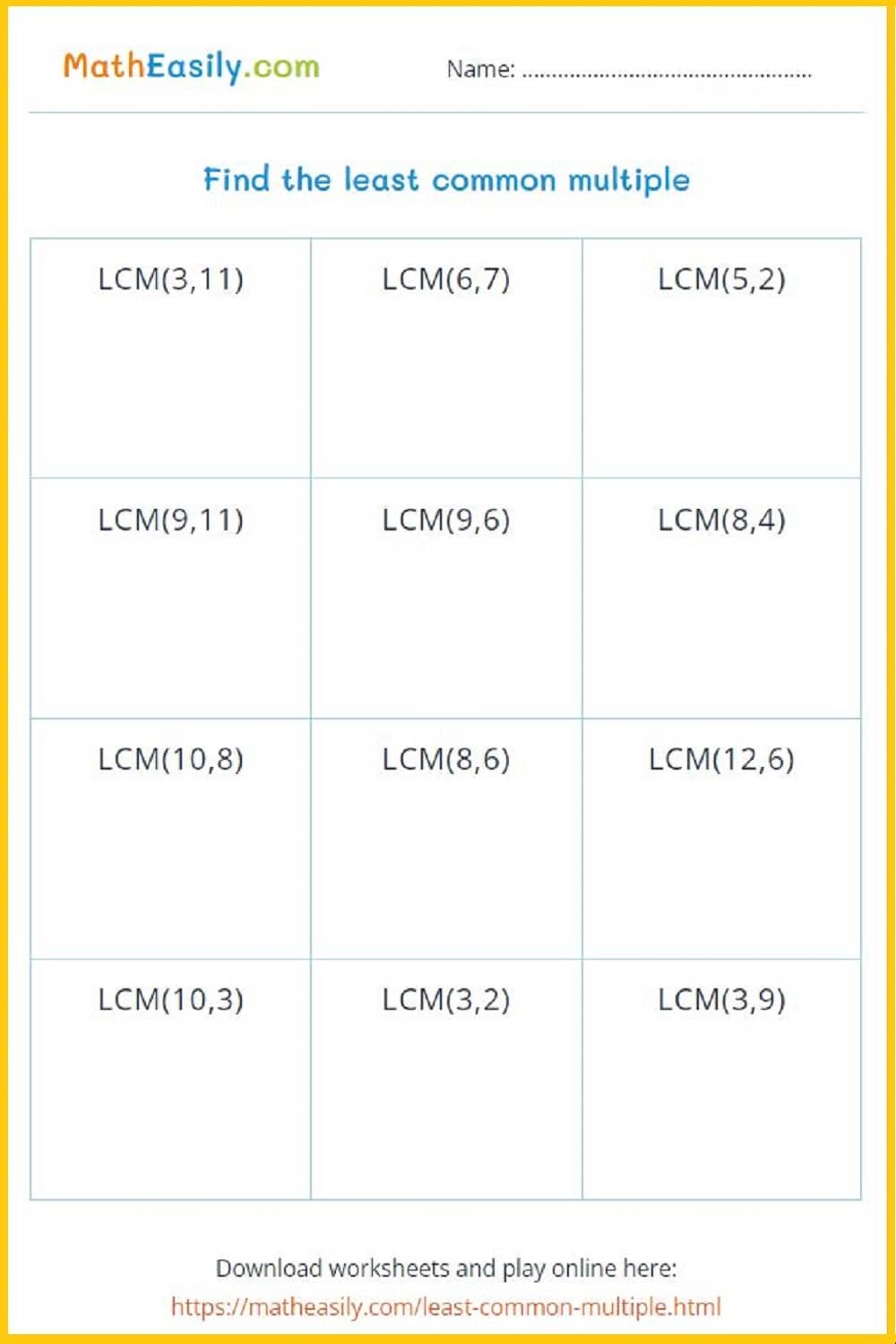 Printable Multiplication Worksheets PDF Free Download Multiplication 