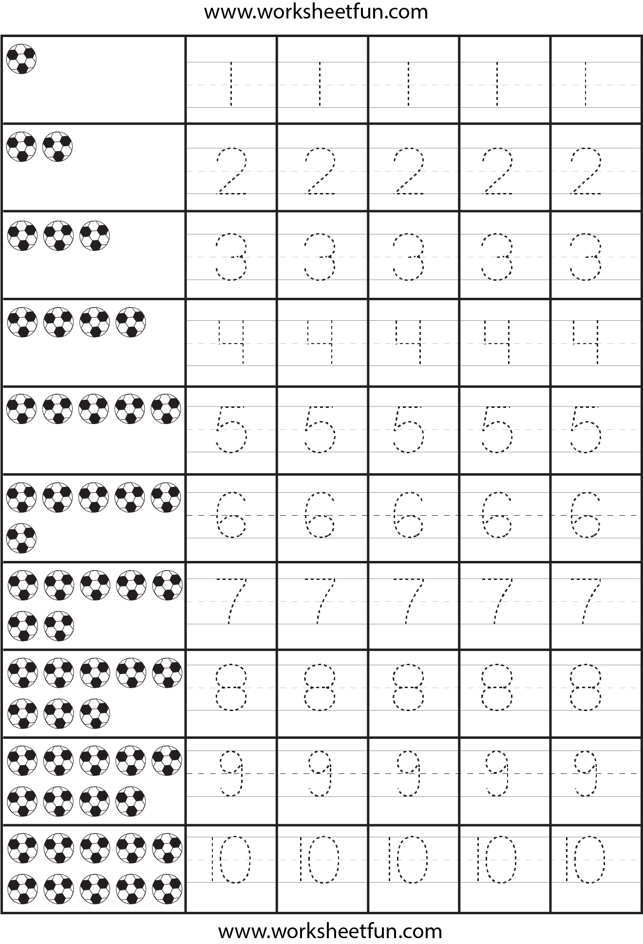 Printable Number Tracing Worksheets Printable Worksheets