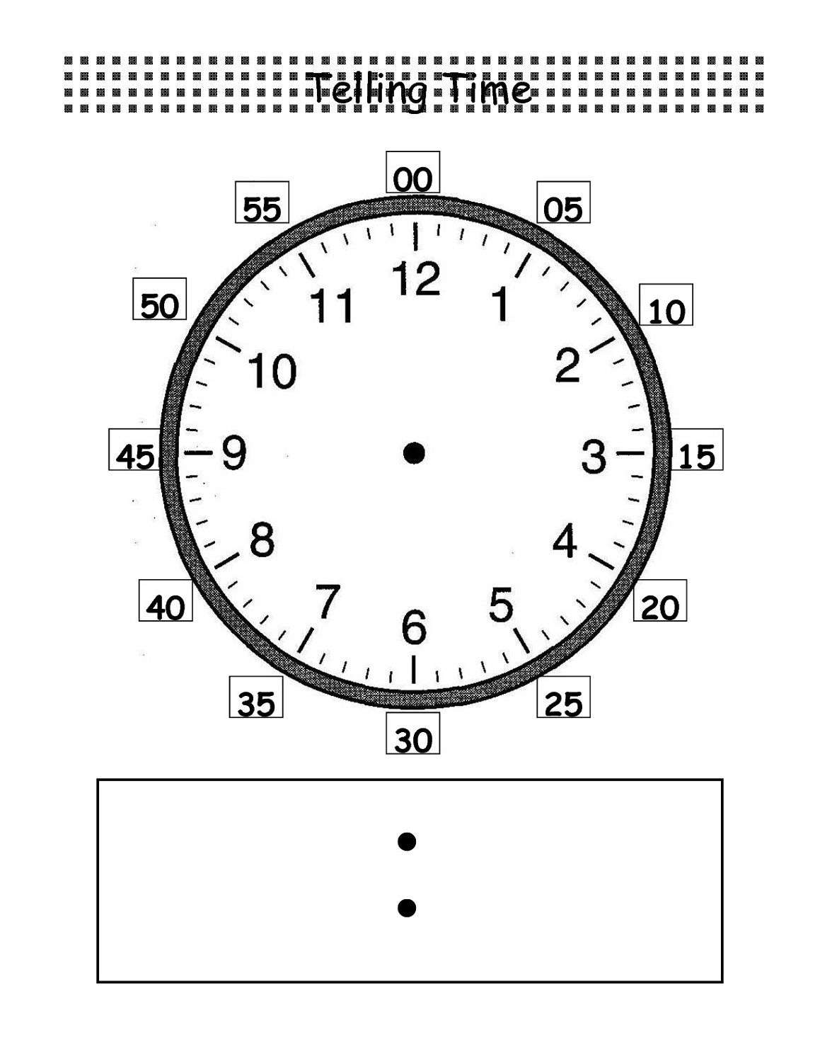 Printable Time Worksheets Telling The Time To 1 Min 4 Worksheets 