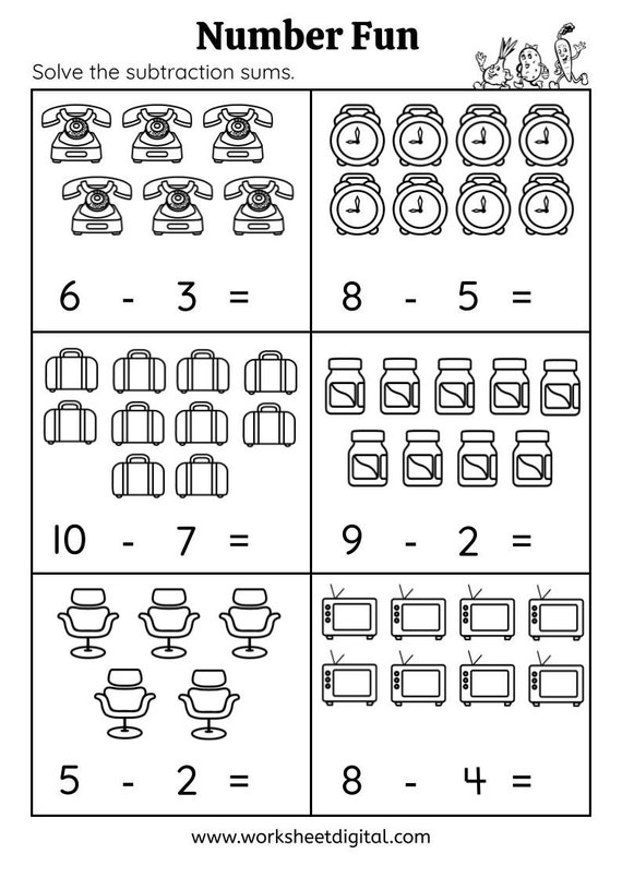 Printables Kindergarten Math Worksheets Numbers 1 To 10 Counting 
