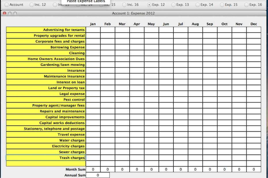 Profit And Expense Spreadsheet Excelxo
