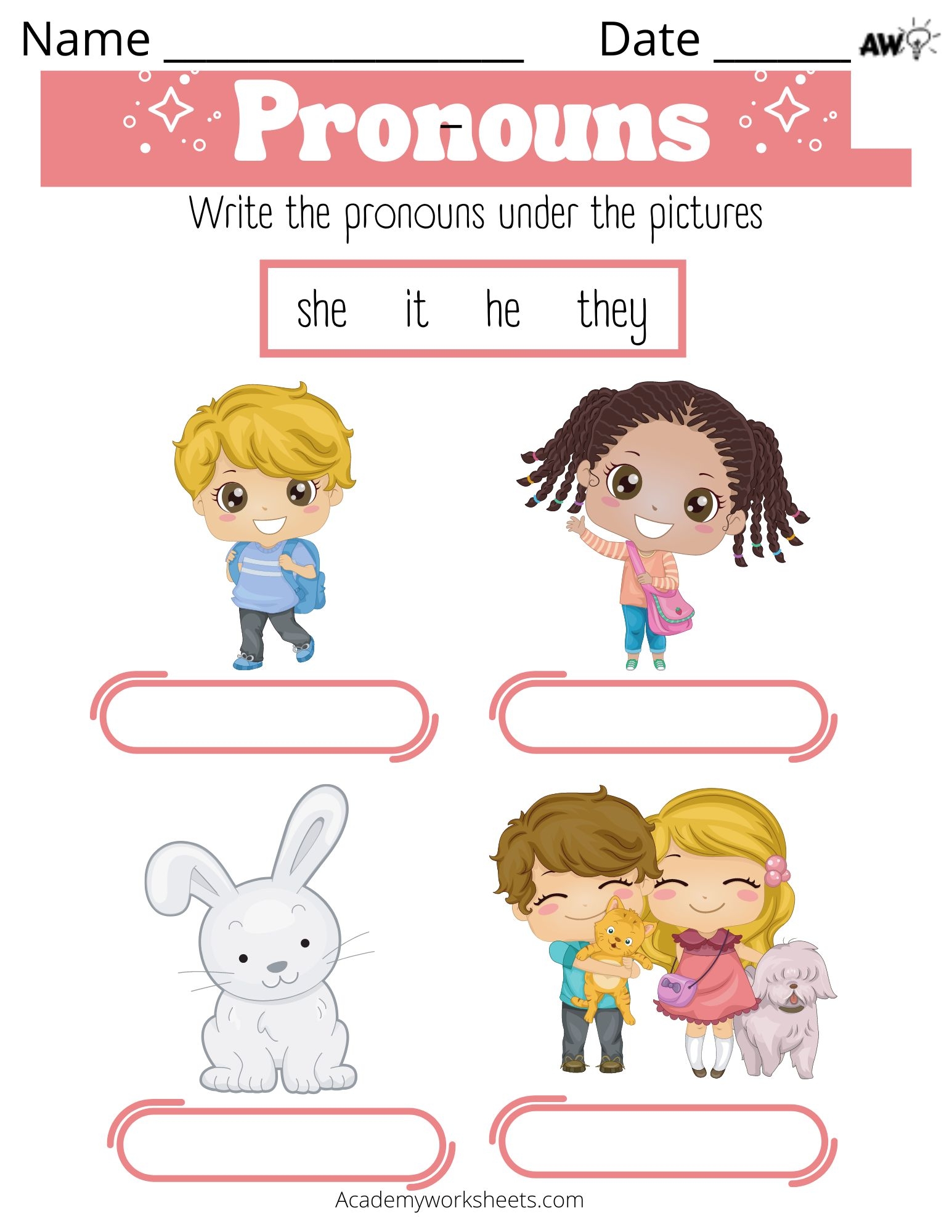 Pronoun Worksheets Academy Worksheets