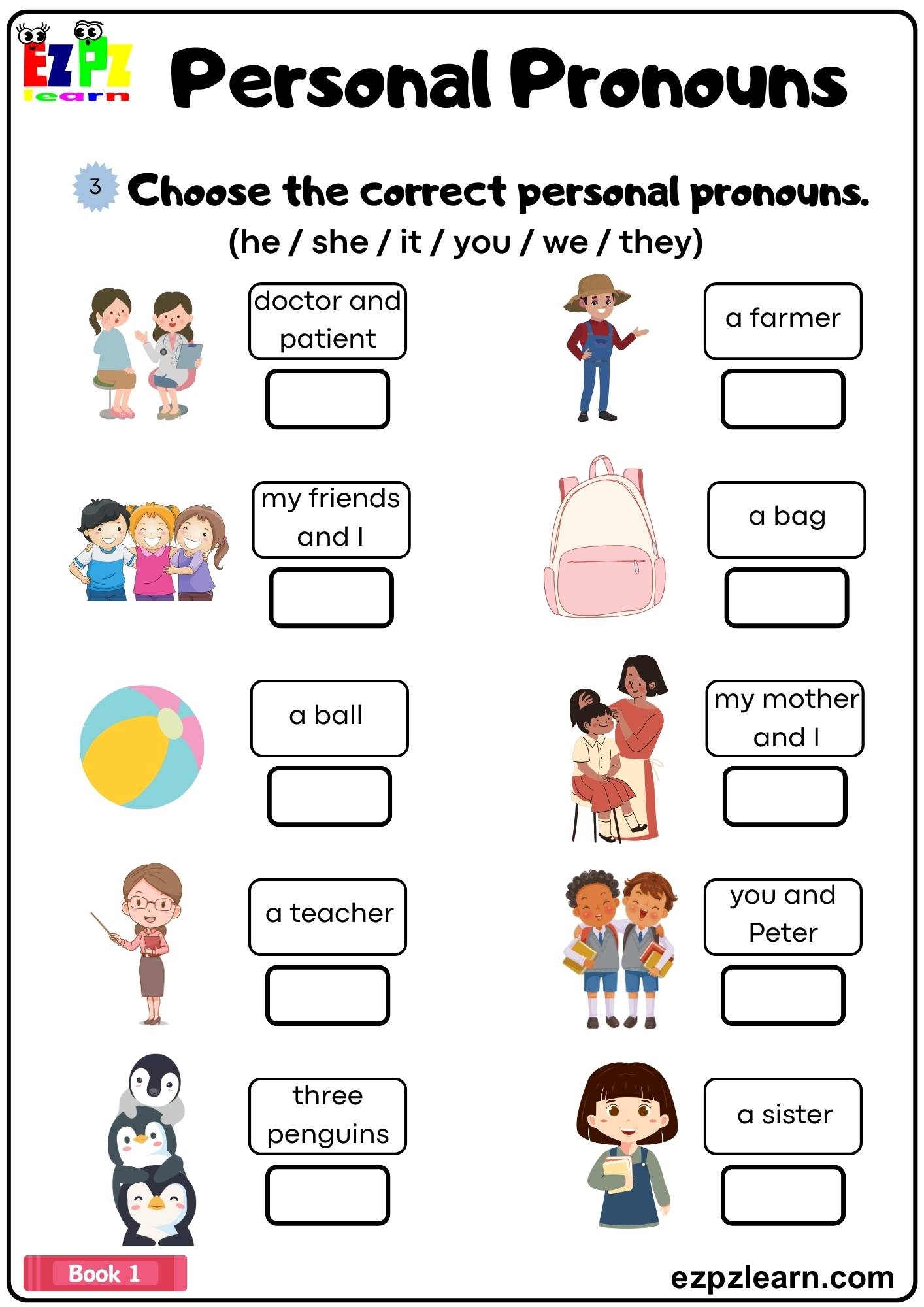 Pronoun Worksheets Games4esl Worksheets Library