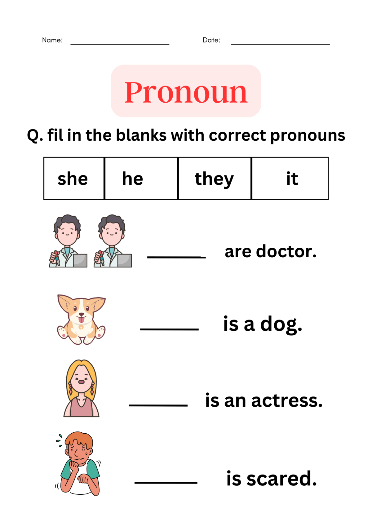 Pronouns Worksheets Worksheets Worksheet Hero