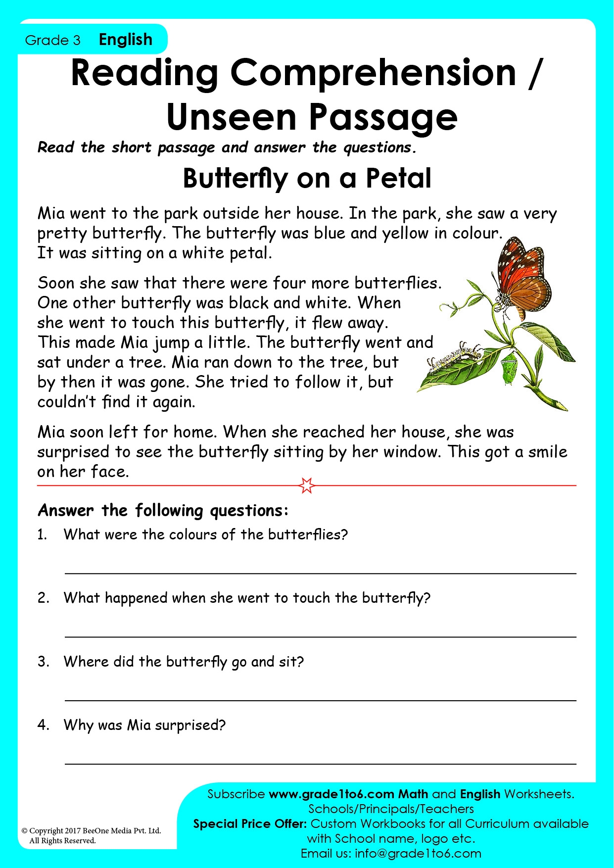 Reading Comprehension Class 1 And 2 Unseen Passage Yo Vrogue co