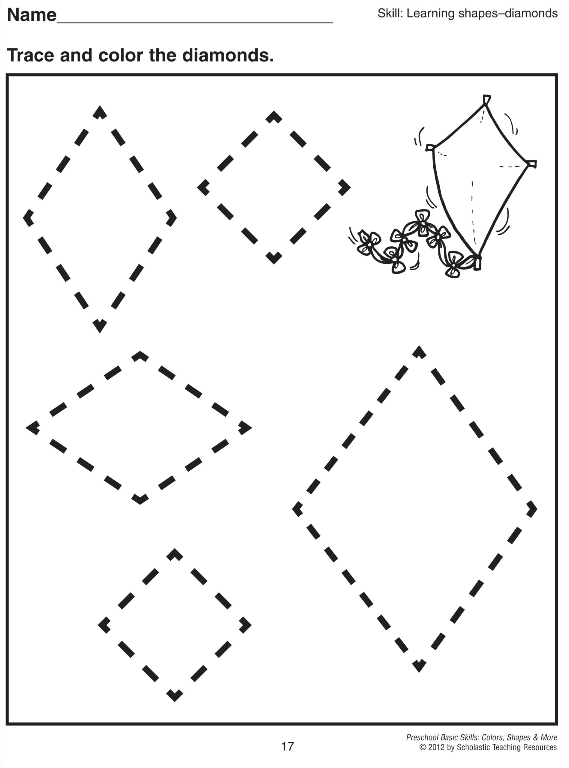 Rhombus Worksheets For Preschool