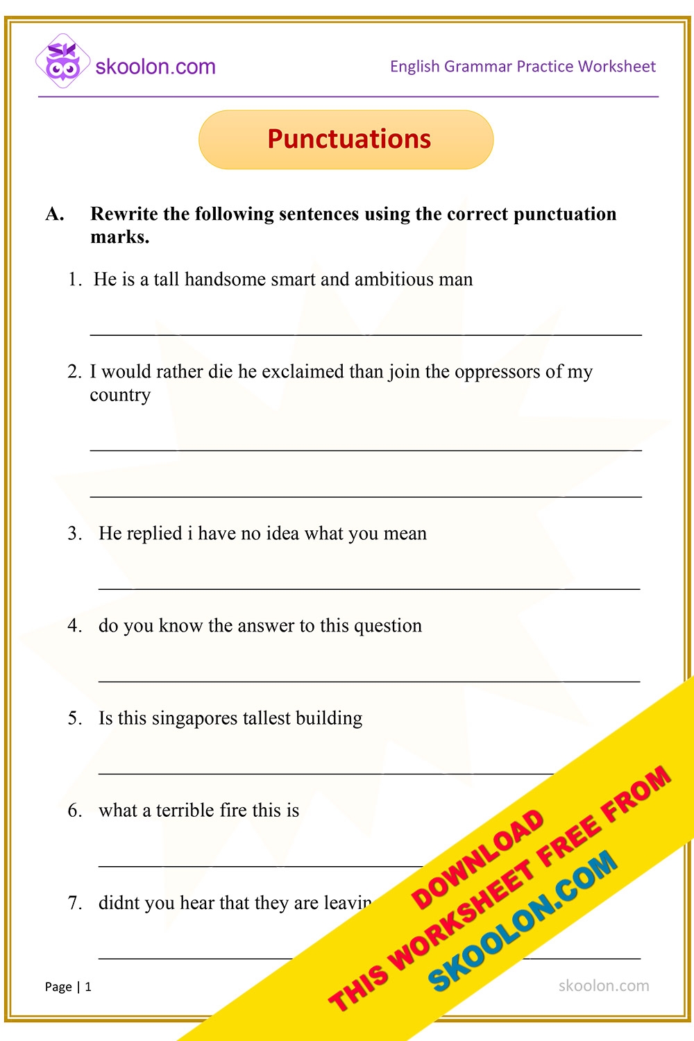 Sentences Grammat Worksheets Download Now teacher Made 