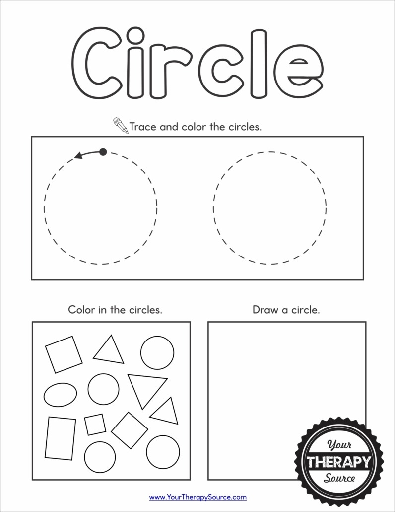 Shapes Worksheet Preschool Free Printables Your Therapy Source 