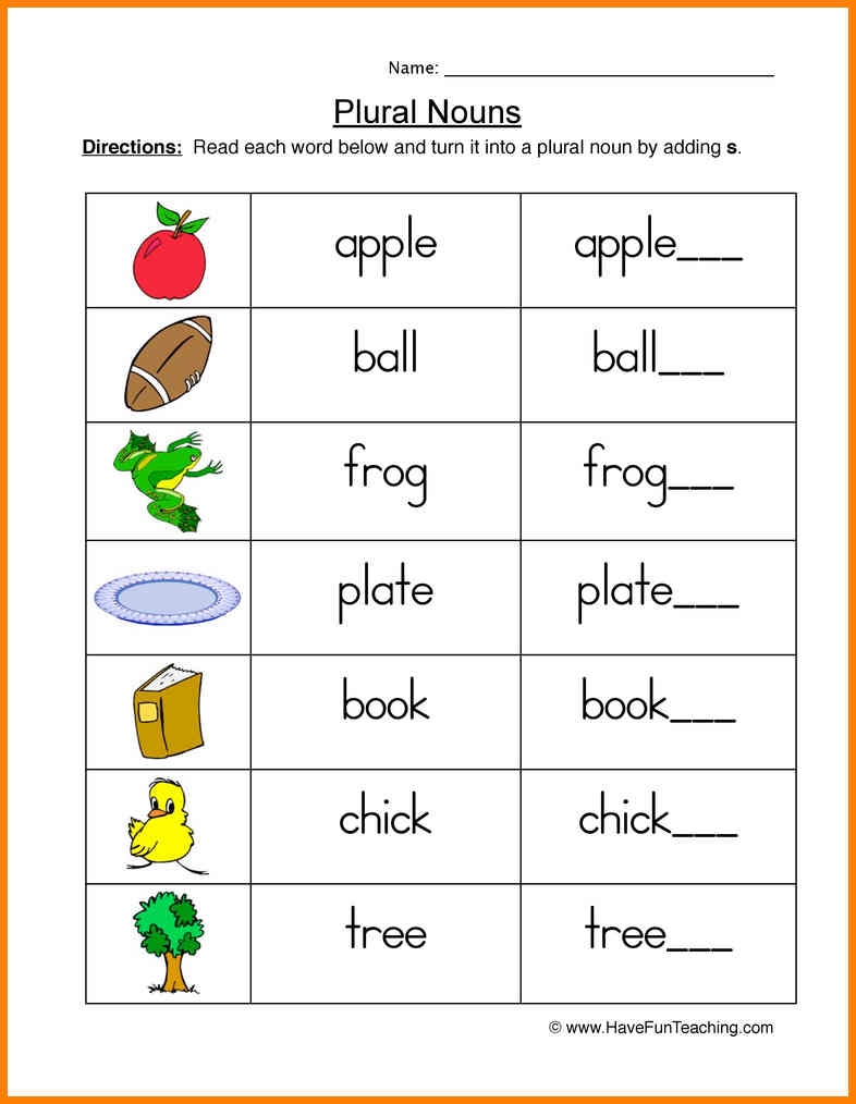 Singular And Plural Nouns Worksheet Singular And Plural Nouns The 