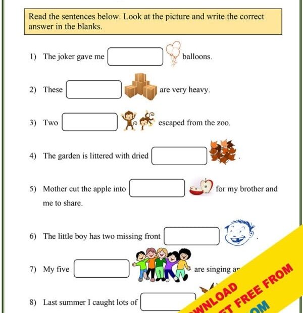 Singular And Plural Skoolon