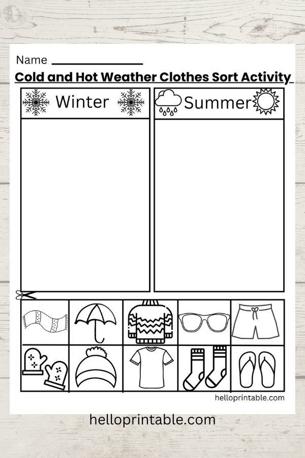 Sorting Activity Printable Worksheets Helloprintable