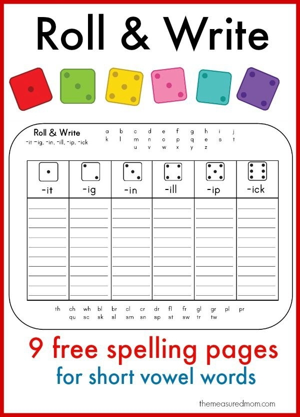Spelling Worksheets Free Printables