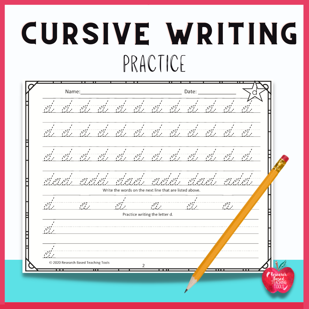 Step by Step Cursive Handwriting Practice Packet No Prep Printable 