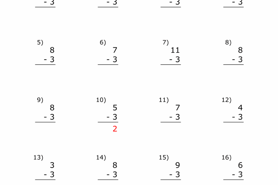 Subtraction Worksheets Free Printable Math Drills Free Printables
