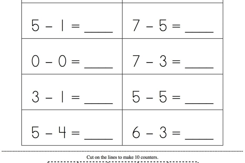 Subtraction Worksheets Worksheets Library