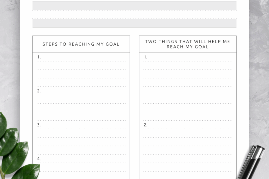 Template Printable Goal Setting Worksheet Printable Templates
