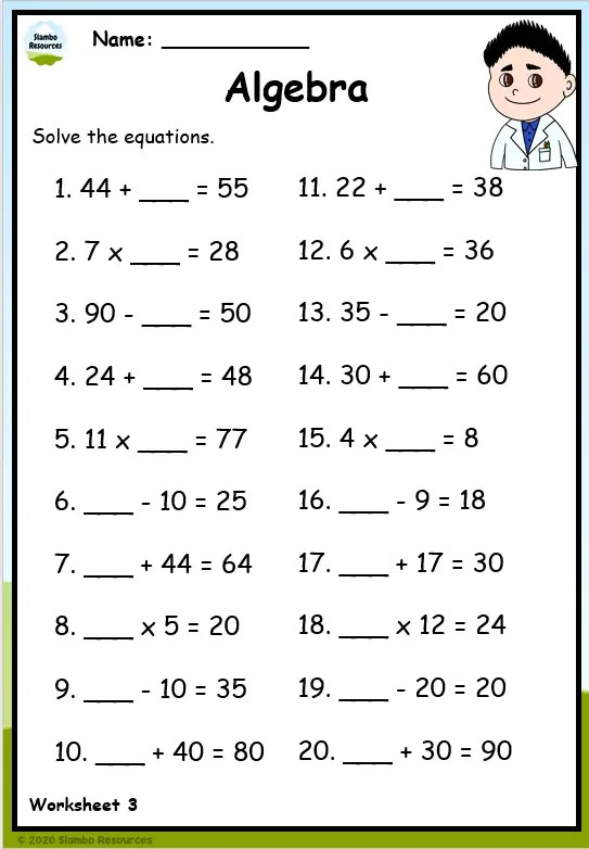 Third Grade Math Worksheets Activity Shelter Worksheets Library