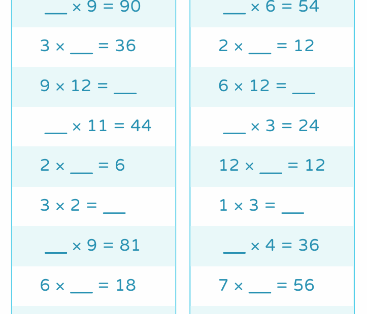 Times Tables Worksheets 1 12 Mixed Infoupdate