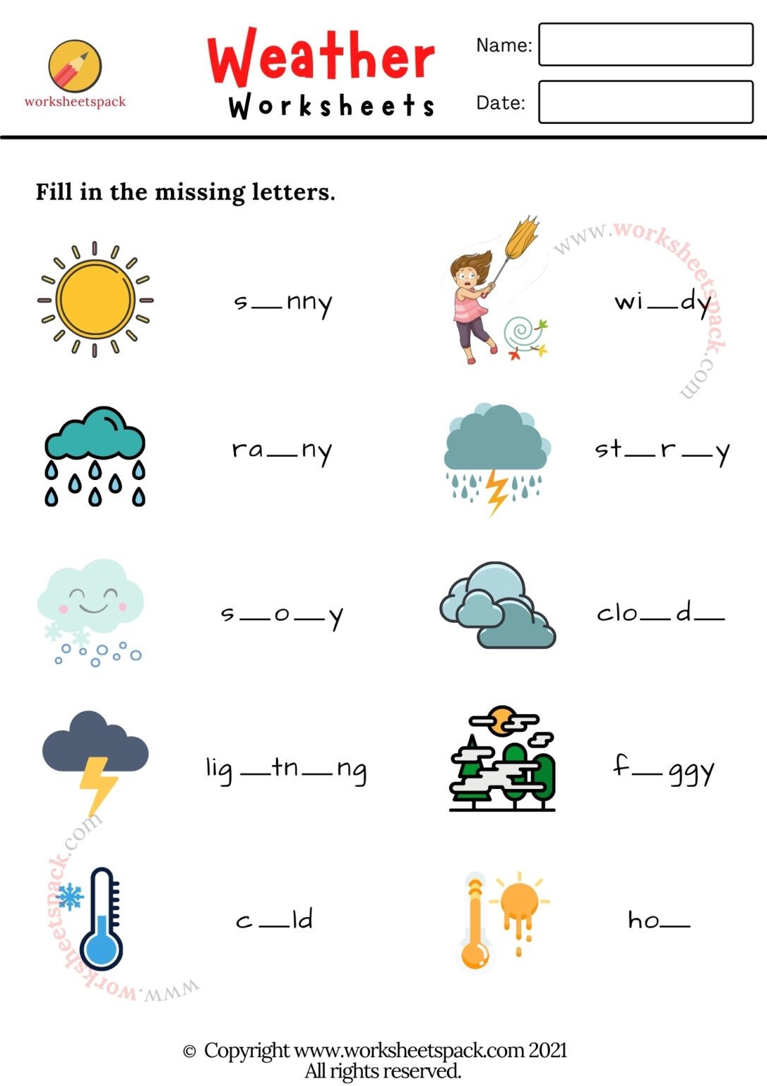Weather Worksheets Printable And Online Worksheets Pack Weather 