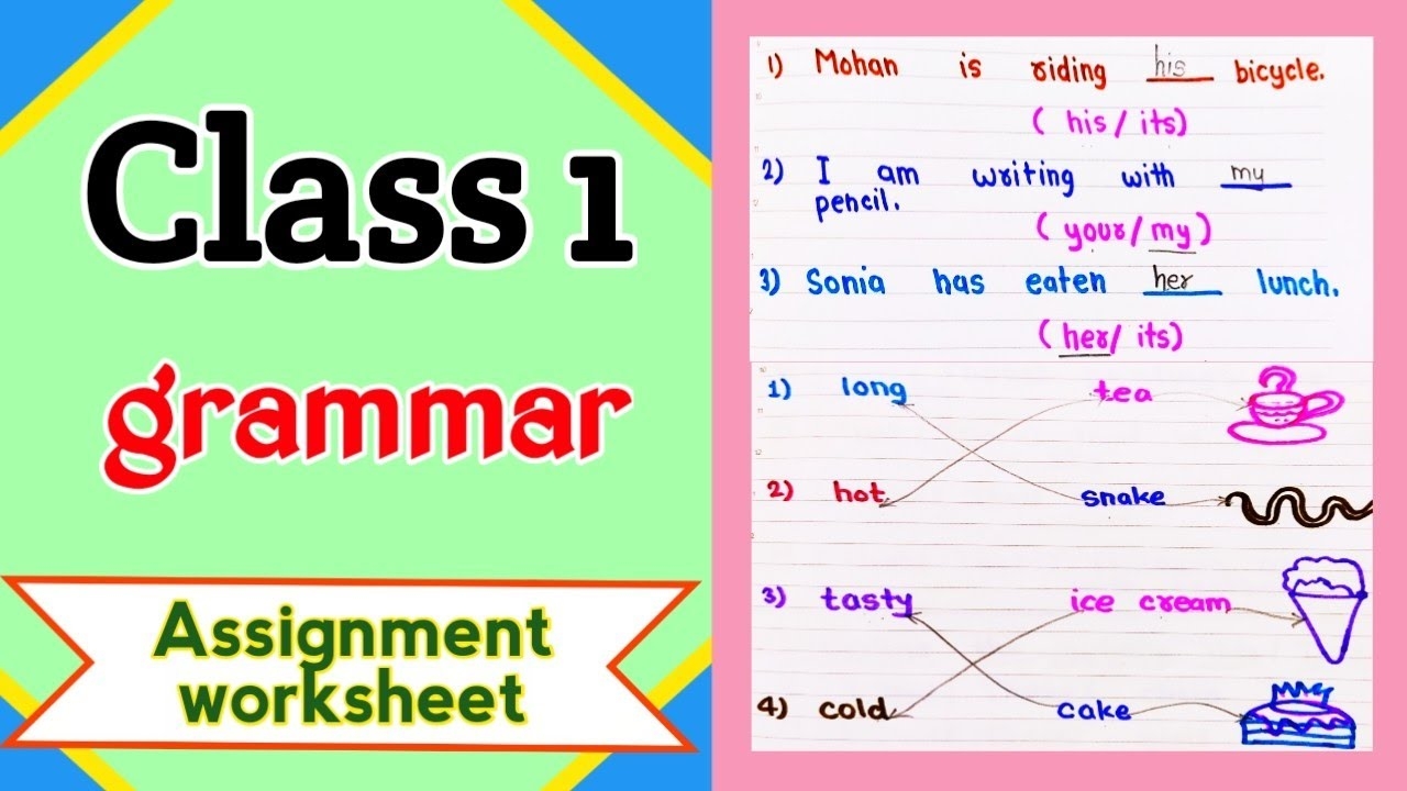 Worksheet For Class 1 English Grammar Pdf